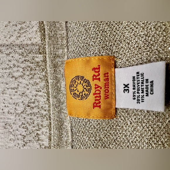 Ruby Rd. Gold and Cream Ombre Sweater Set - Picture 9 of 14